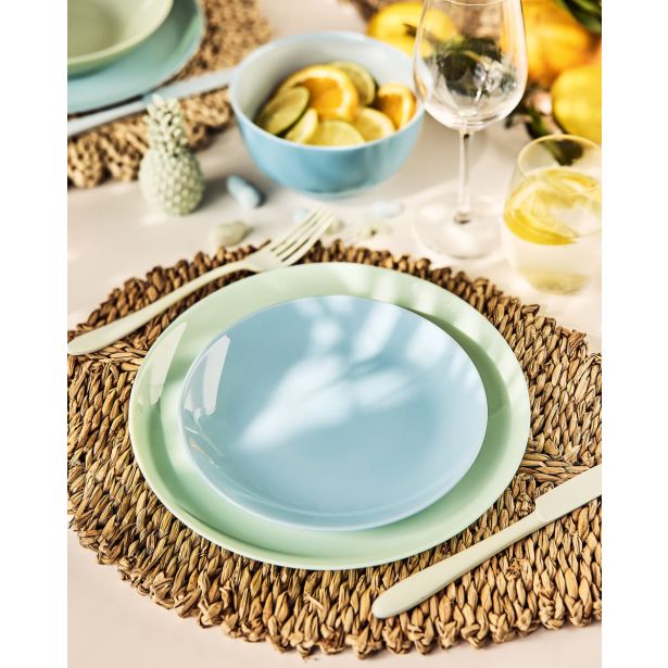 SET KROŽNIKOV LUMINARC 18 DELNI PARADISE BLUE DIWALI OPAL