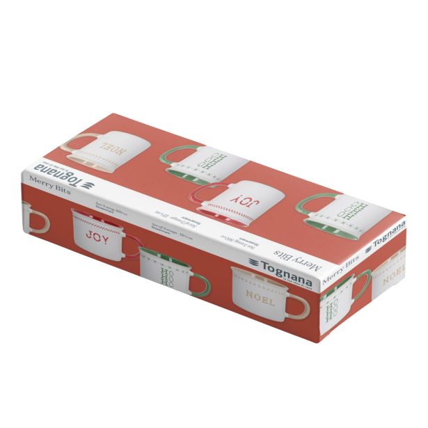 SET SKODELIC IN LONČKOV TOGNANA 3 DELNI NATALE MERRY BITS 360 ML RAZLIČNI DEKORJI