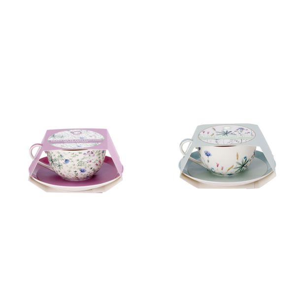 SET SKODELIC IN LONČKOV STAR SKODELICA ČAJNA 250 ML S PODSTAVKOM PORCELAN