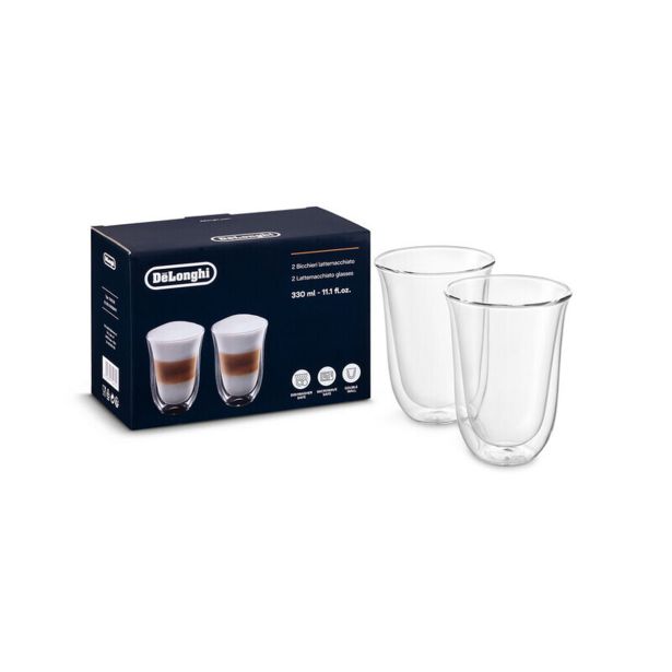 SET SKODELIC Z DVOJNIM STEKLOM DELONGHI LATTEMACCHIATO 330 ML