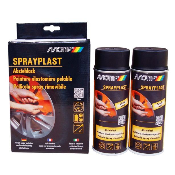 BARVNI SPREJ MOTIP SET SPRAYPLAST BELI POL MAT 2X400ML -FOLIJA SPREJ