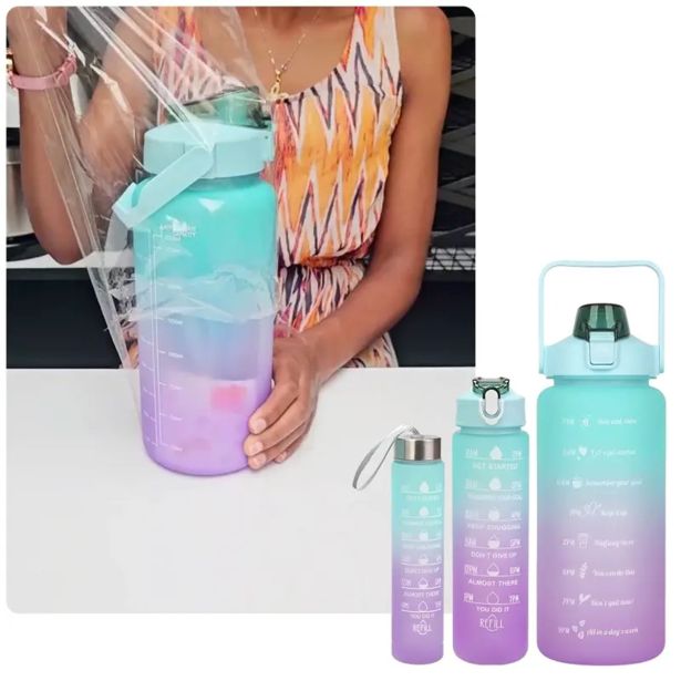 PLASTENKA ZA VODO HOMEY SET TREH FLAŠK 2000ML,/900ML,/500ML