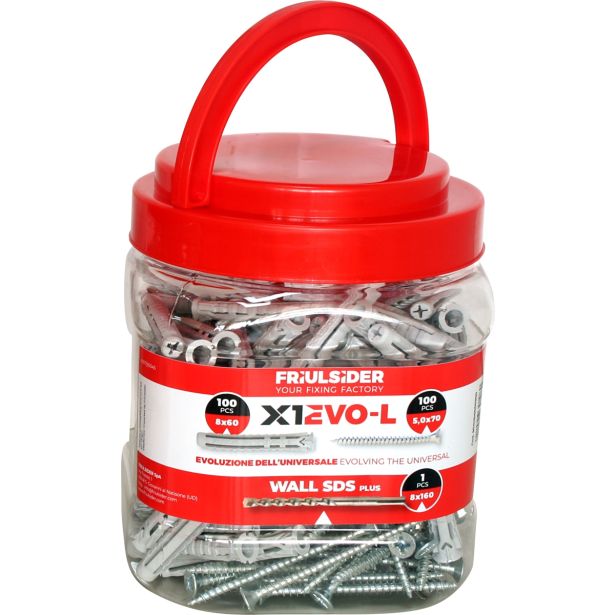 ZIDNI VLOŽEK SET VLOŽEK X1-8 PODALJŠAN ZAV=100KOS