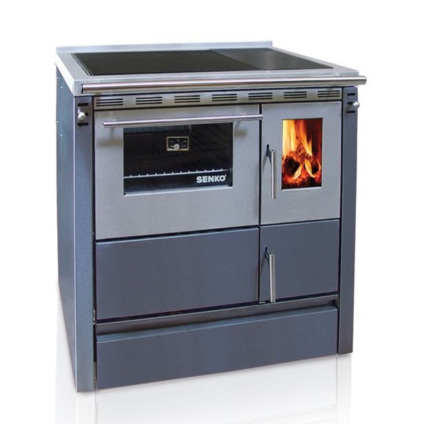 ŠTEDILNIK NA DRVA SENKO SG-75 S PEČICO, DESNI PC-7 SIVA ANTRACIT