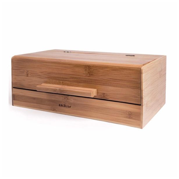 SHRANJEVANJE KRUHA KRUHOVNIK 36X23X14 CM BAMBUS LESEN