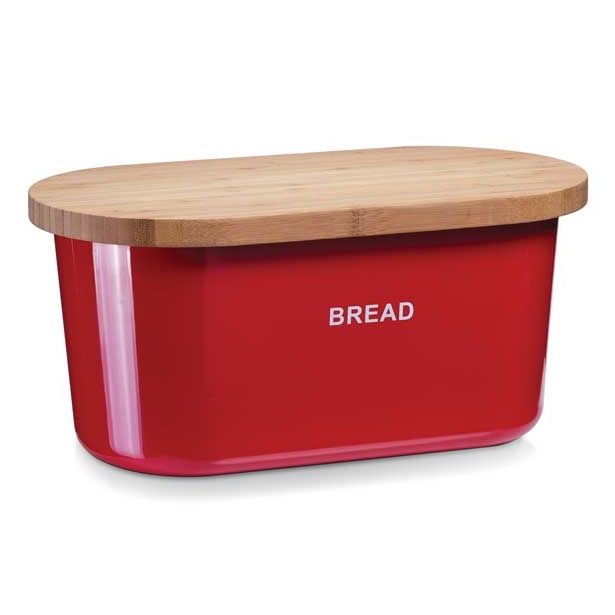 SHRANJEVANJE KRUHA ZELLER PRESENT KRUHOVNIK MELAMIN BAMBOO RDEČ 39X23X18.5 CM