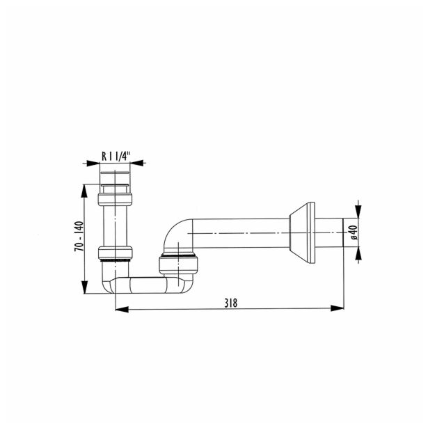SIFON ZA BIDE LIV 32 MM SPODNJI DEL PVC FI 40