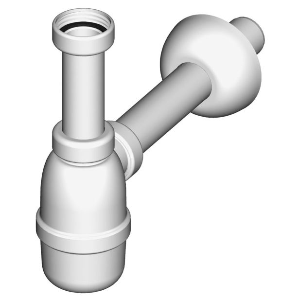 SIFON ZA UMIVALNIK LIV 32 MM PVC IZTOK "H" BREZ IZLIVNEGA VENTILA