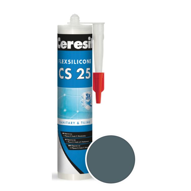 SILIKONSKA TESNILNA MASA HENKEL ACB CERESIT CS 25 111 - IRON GREY 280ML