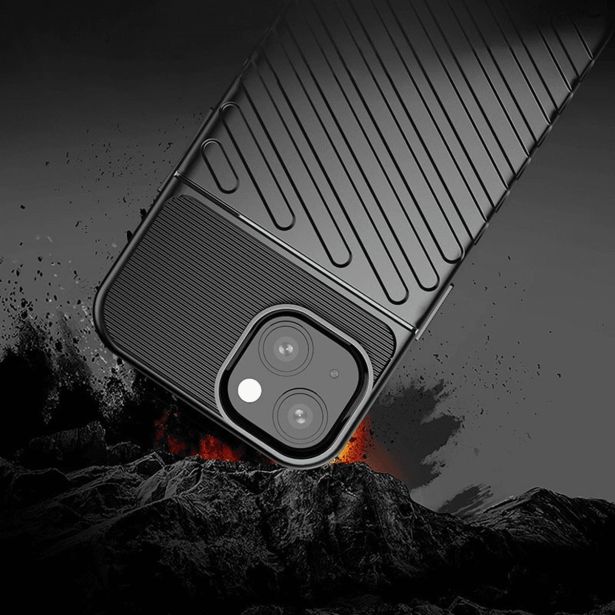 SILIKONSKI OVITEK THUNDER ARMOR ZA IPHONE 15 PLUS - ČRN