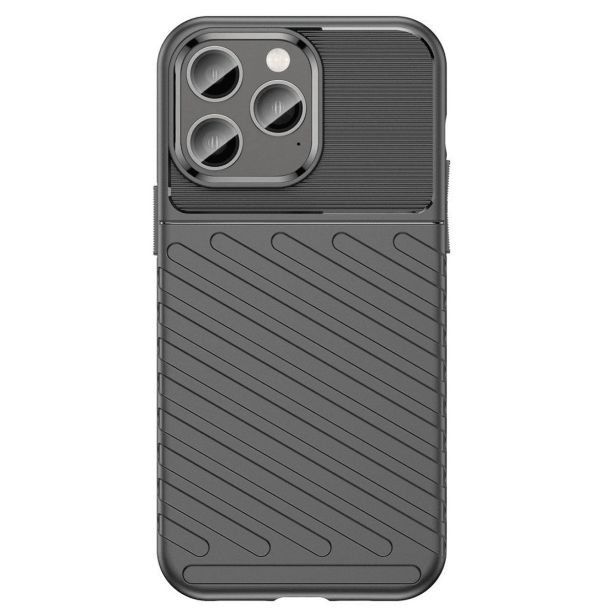 SILIKONSKI OVITEK THUNDER ARMOR ZA IPHONE 15 PRO MAX - ČRN