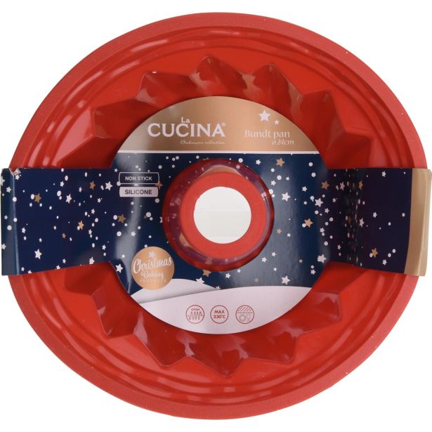 PEKAČ / MODEL ZA PEKO EH SILIKONSKI ZA ŠARKELJ, 24X10.5CM, RDEČ