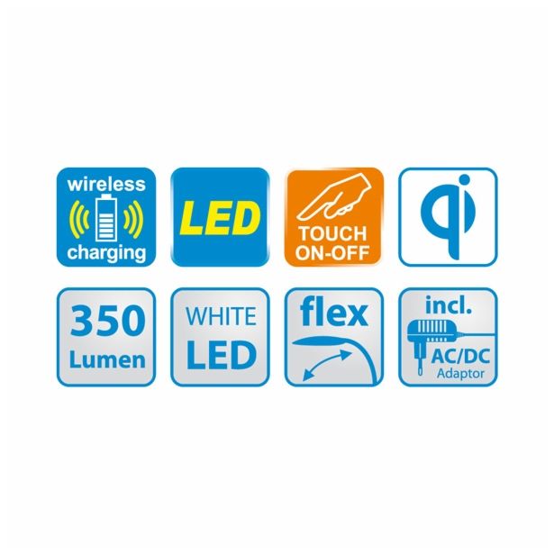 LED NAMIZNA SVETILKA ESTO LIGHTING SIRIO 1X4.8W ZA BREZŽIČNO POLNENJE PAMETNIH TELEFONOV