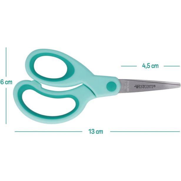 ŠKARJE WESTCOTT SOFTGRIP ZA LEVIČARJE OTROŠKE 13 CM E-21585 00