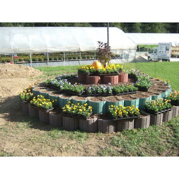 ŠKARPNI ELEMENT OBLAK GROUP FLORA LUNA, FI 40, H=24 CM GRAFITNO ČRN