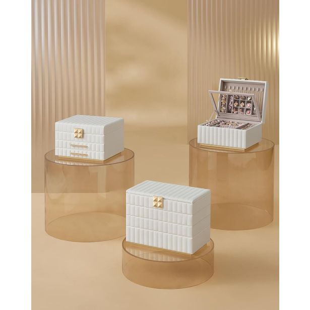 ŠKATLA ZA NAKIT SONGMICS HOME ANAH Z OGLEDALOM