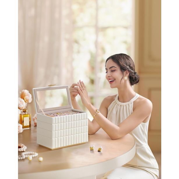 ŠKATLA ZA NAKIT SONGMICS HOME ANAH Z OGLEDALOM