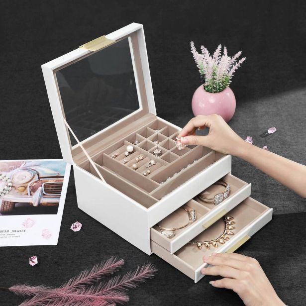 ŠKATLA ZA NAKIT SONGMICS ŠKATLA ZA NAKIT TROPLASTNA