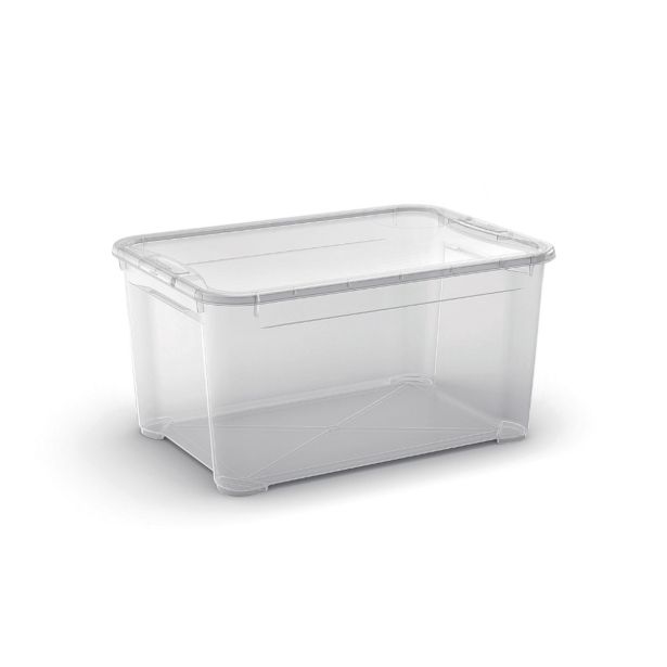 ŠKATLA/ZABOJ CURVER TBOX, TRANSPARENT, 47 L S POKROVOM