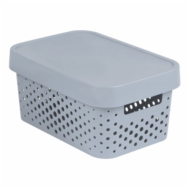 ŠKATLA/ZABOJ CURVER INFINITY 27X19X12 CM 4.5L SIVE BARVE