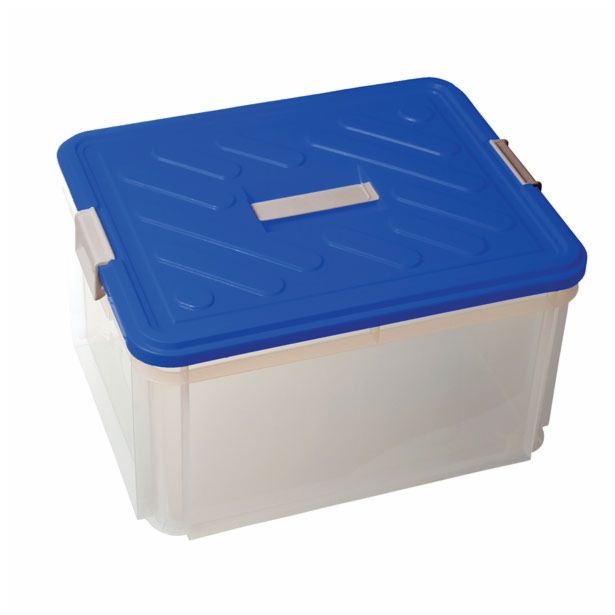 ŠKATLA/ZABOJ CURVER 30 L MODER POKROV 45.5X36X25.5 CM