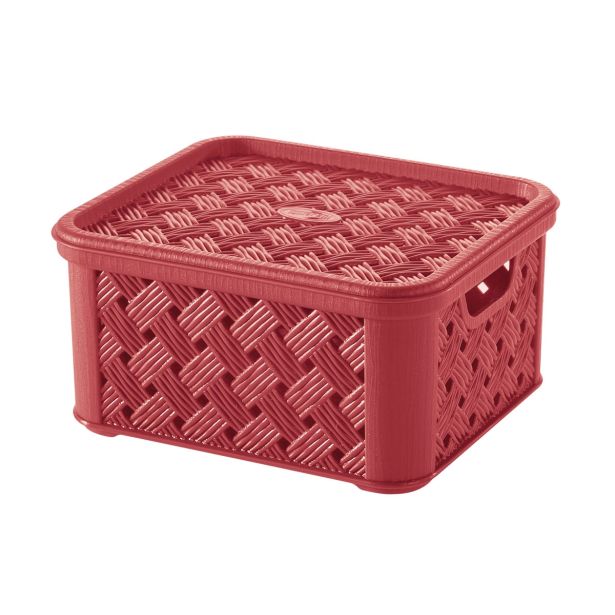 ŠKATLA/ZABOJ TONTARELLI ARIANNA 16.6X14.5XH8.5CM RDEČ