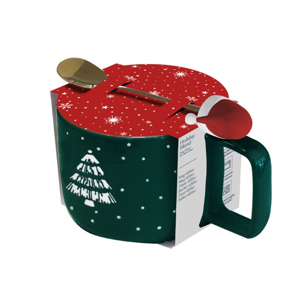 SKODELICA / LONČEK 420 ML NATALE HOLIDAY BLEND Z ŽLIČKO KAPA