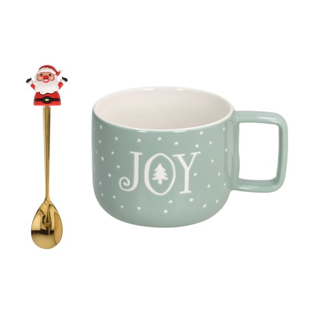 SKODELICA / LONČEK 421 ML NATALE HOLIDAY BLEND Z ŽLIČKO BOŽIČEK