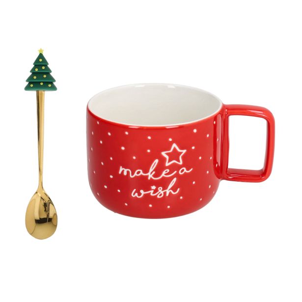 SKODELICA / LONČEK 422 ML NATALE HOLIDAY BLEND Z ŽLIČKO SMREKICA