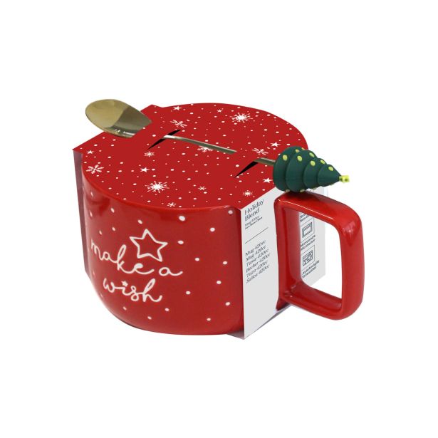 SKODELICA / LONČEK 422 ML NATALE HOLIDAY BLEND Z ŽLIČKO SMREKICA