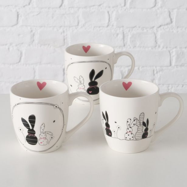 SKODELICA / LONČEK BOLTZE HAPPY, BEL Z VZORCEM, 400 ML, SORT.