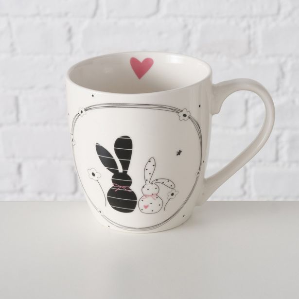 SKODELICA / LONČEK BOLTZE HAPPY, BEL Z VZORCEM, 400 ML, SORT.