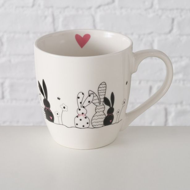 SKODELICA / LONČEK BOLTZE HAPPY, BEL Z VZORCEM, 400 ML, SORT.