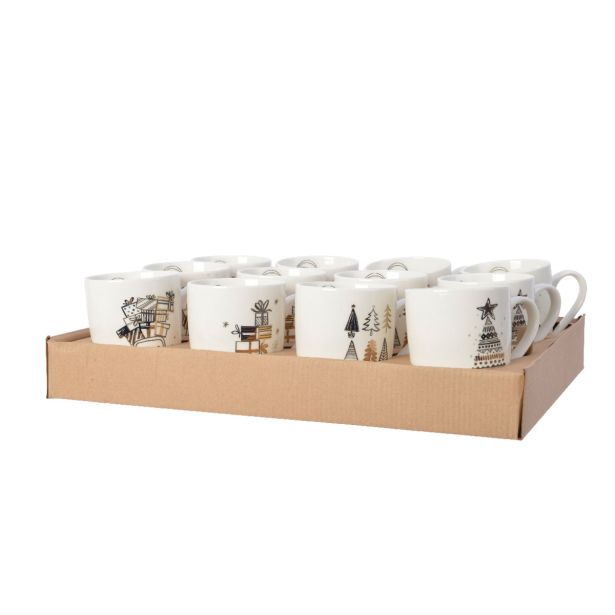 SKODELICA / LONČEK DECORIS 8X12X11 CM BOŽIČNI MOTIV