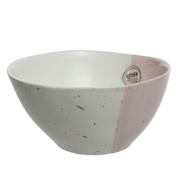 SKODELICA ZA KOSMIČE DECORIS VIŠINA 7.5 CM, DVOBARVNA BELO-ROZA