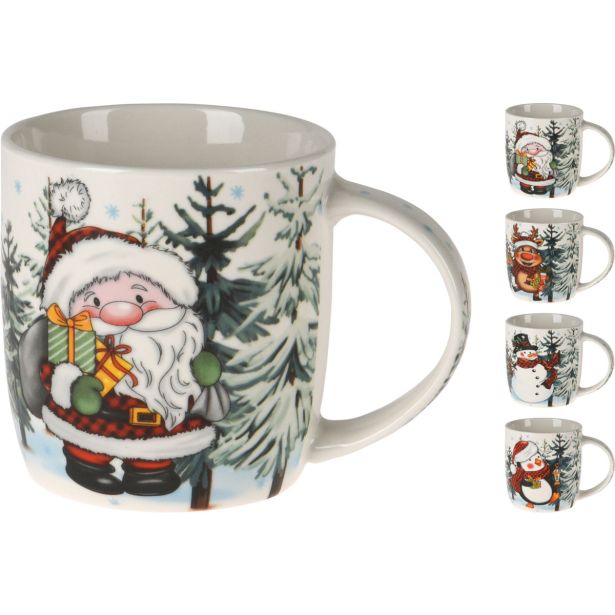 SKODELICA / LONČEK EH 370 ML RAZLIČNI BOŽIČNI DEKORJI IZ PORCELANA