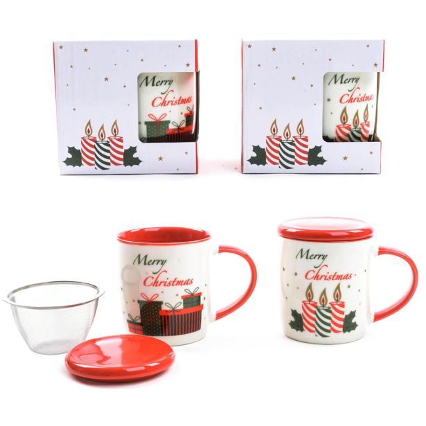 SKODELICA / LONČEK MHOME 330 ML, RAZLIČNI MOTIVI V DARILNI EMALAŽI