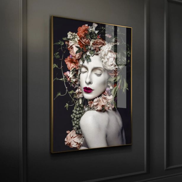 SLIKA STYLER BAROQUE STEKLENA Z OKVIRJEM 80X120 FA025