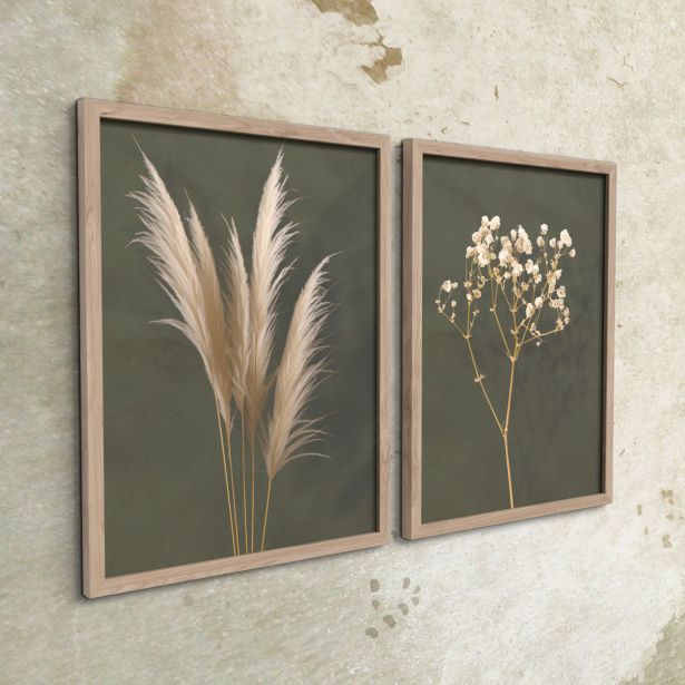 SLIKA STYLER BOHO DVOJNA Z OKVIRJEM 30X40 FR382