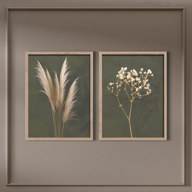 SLIKA STYLER BOHO DVOJNA Z OKVIRJEM 30X40 FR382