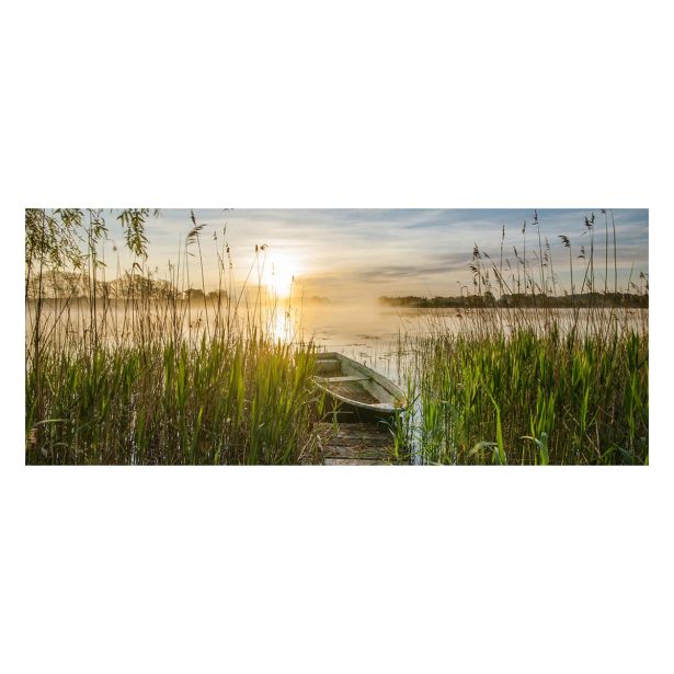 SLIKA STYLER BOAT IN THE GRASS STEKLENA 50X125 EX579