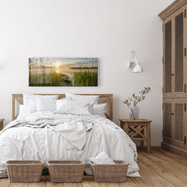 SLIKA STYLER BOAT IN THE GRASS STEKLENA 50X125 EX579