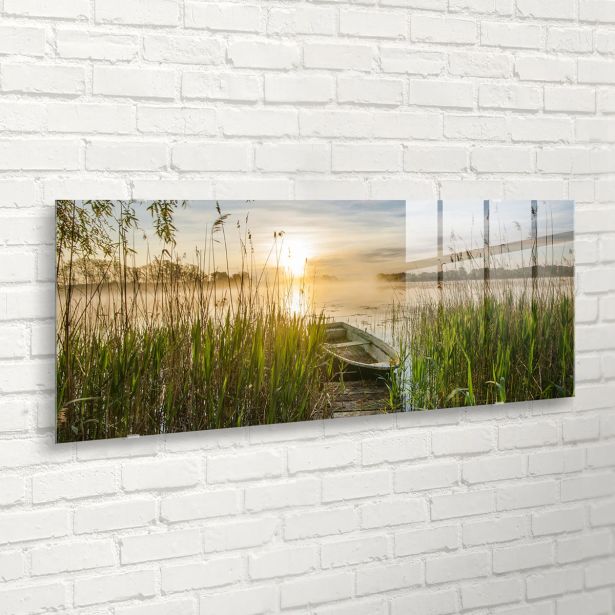 SLIKA STYLER BOAT IN THE GRASS STEKLENA 50X125 EX579