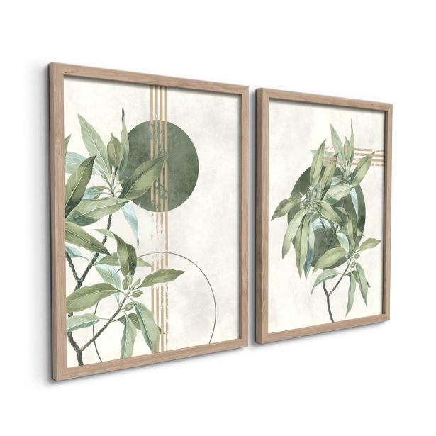 SLIKA STYLER GREEN DVOJNA Z OKVIRJEM 30X40 FR381