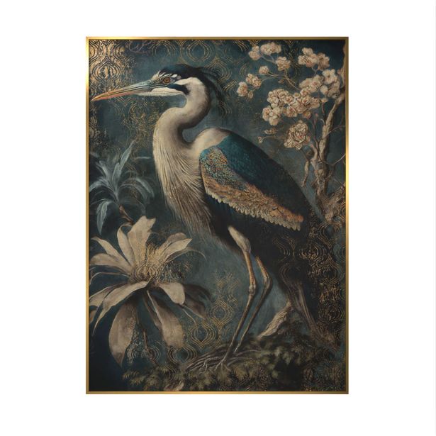 SLIKA STYLER GREEN HERON Z OKVIRJEM 50X70 AB234