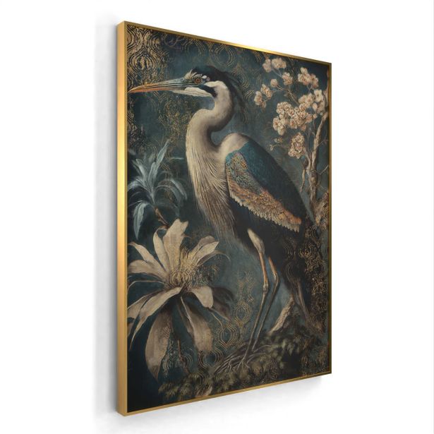 SLIKA STYLER GREEN HERON Z OKVIRJEM 50X70 AB234