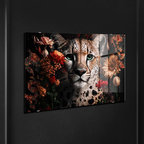 SLIKA STYLER LEO FLOWER STEKLENA 80X120 GL450