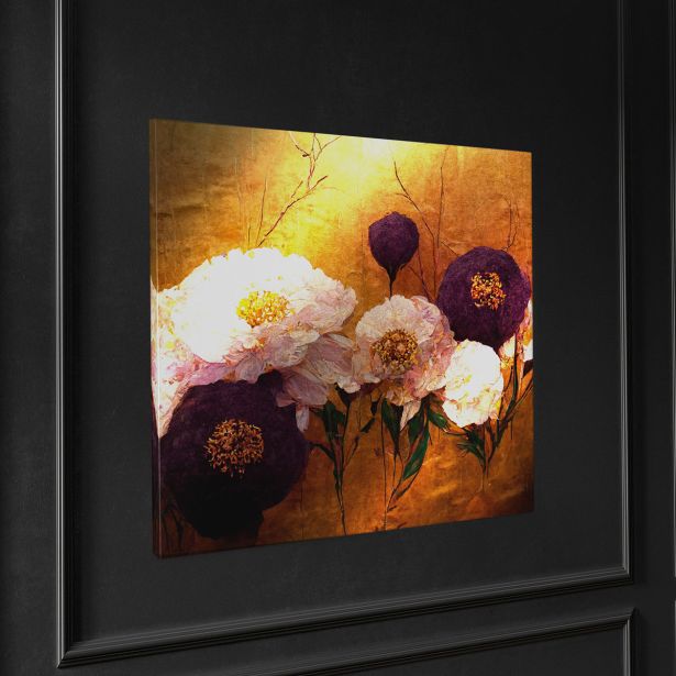 SLIKA STYLER PLATNO BURGUNDY POPPIES 60X60 ST678