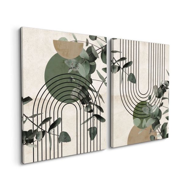 SLIKA STYLER PLATNO GREEN ARC DVOJNA 32X42 ST761