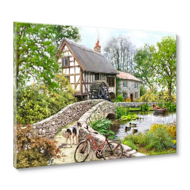 SLIKA STYLER PLATNO WATERMILL 60X80 ST490